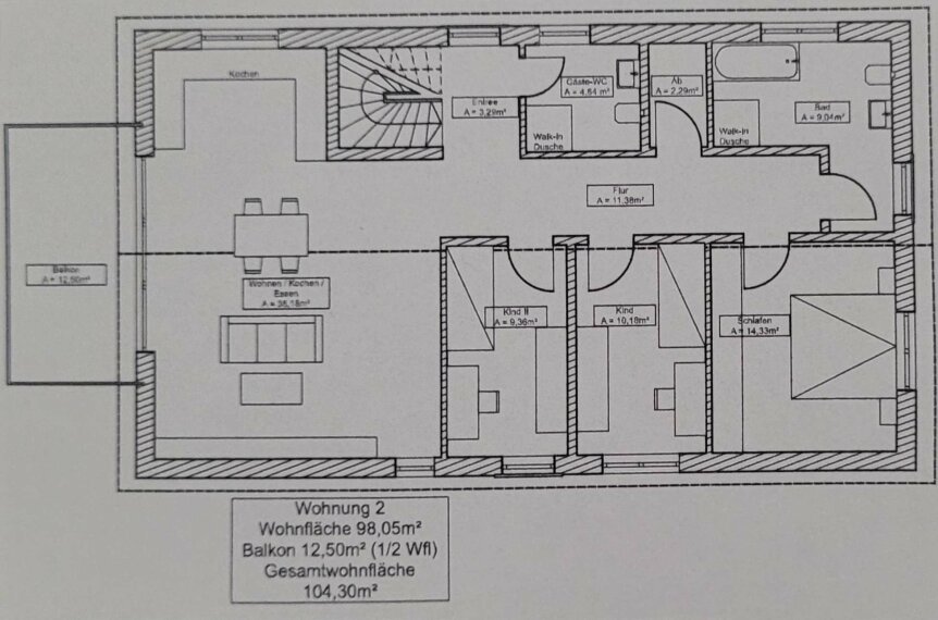 Grundriss Wohnung OG