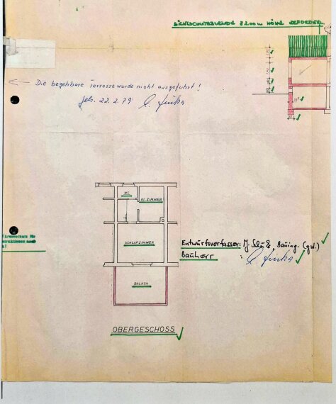 Zeichnung Obergeschoss